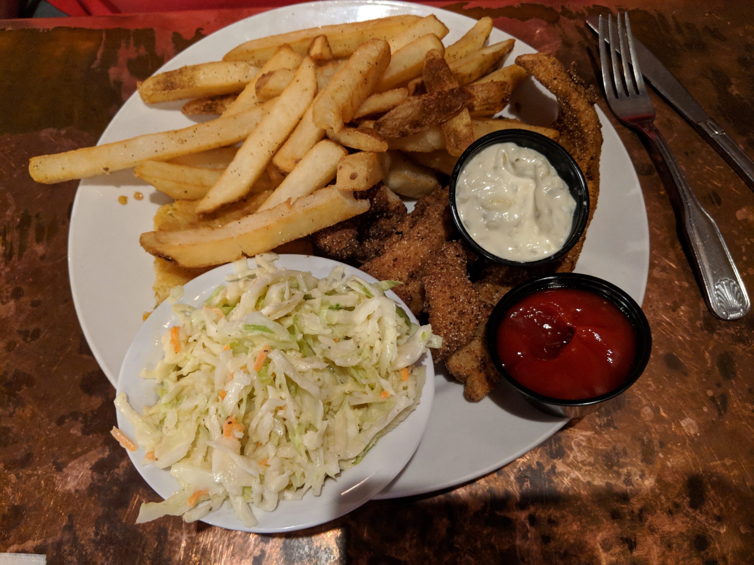 French Fries, Slaw, Fried Catfish, Plate, Places To Eat, Rome, Ga, Georgia, dinner, restaurant 