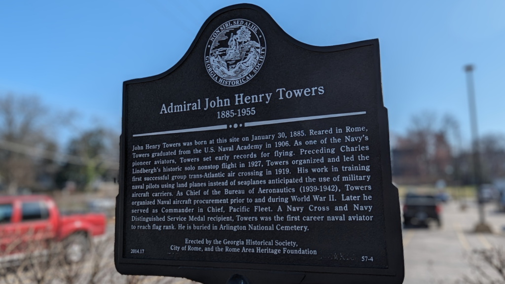 Rome Honors A Legend In Aviation: Admiral Towers Memorial Plaza